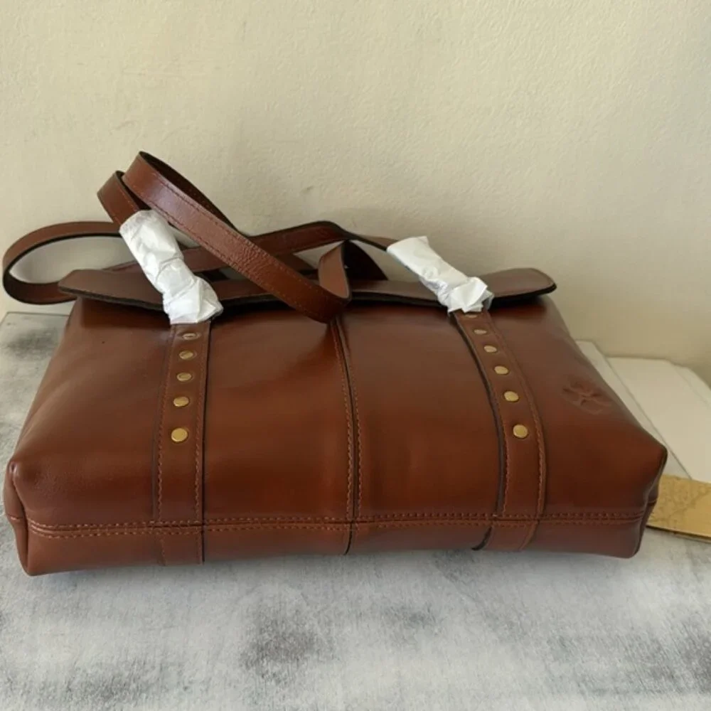 PATRICIA NASH Tan Heritage Leather Amersham Multi Pocket Messenger Bag